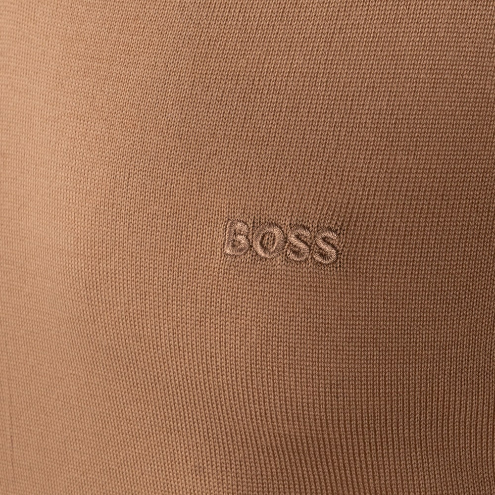 Boss Μπεζ Πουλόβερ V-Neck 100% Wool - 50476363