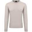 Boss Εκρού Πουλόβερ C Neck 100% Wool - 50476364