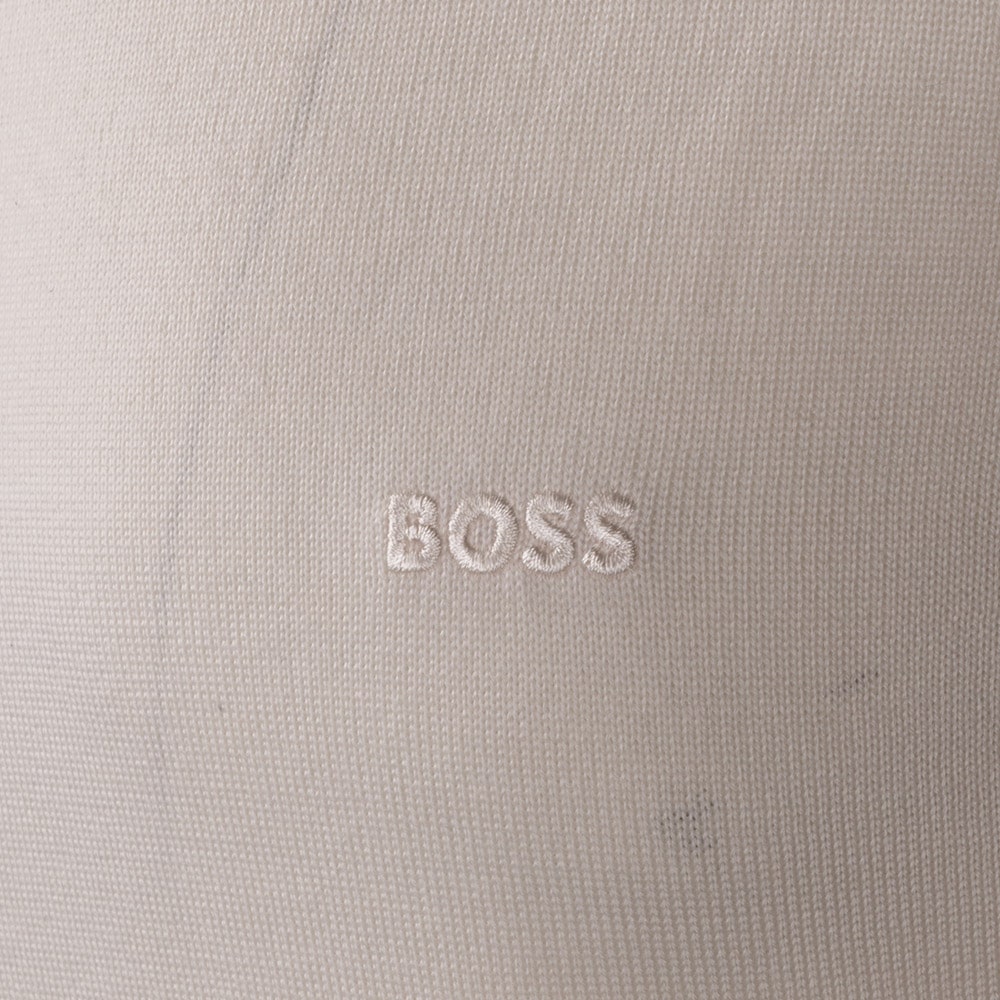 Boss Εκρού Πουλόβερ C Neck 100% Wool - 50476364