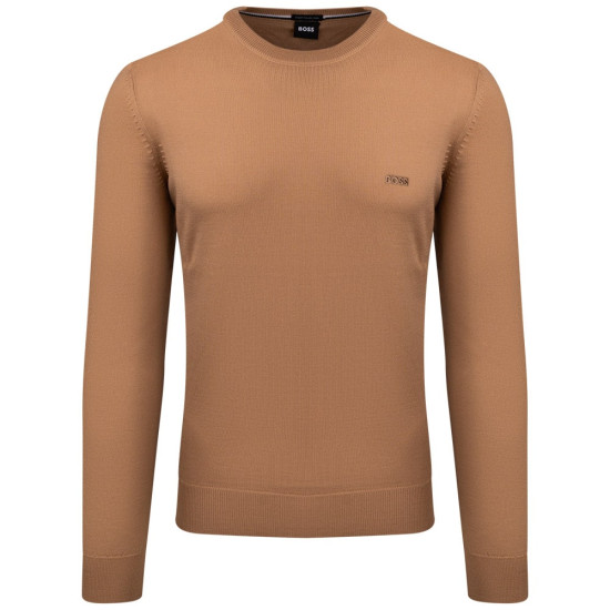 Boss Μπεζ Πουλόβερ C Neck 100% Wool - 50476364