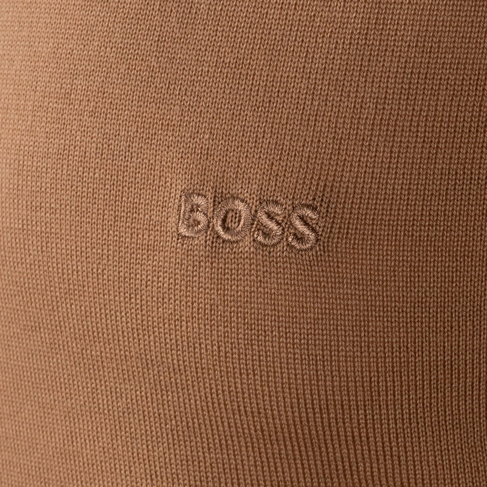 Boss Μπεζ Πουλόβερ C Neck 100% Wool - 50476364