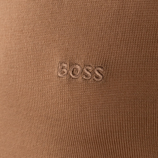 Boss Μπεζ Πουλόβερ C Neck 100% Wool - 50476364