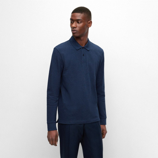 Boss Μπλε Μακρυμάνικο polo - 50477302