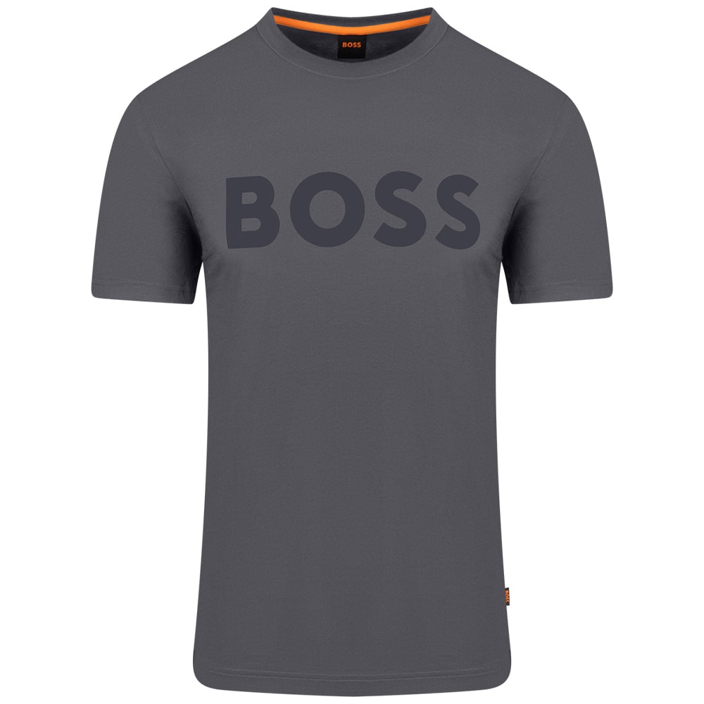 Boss Γκρι T-shirt Thinking C Neck - 50481923