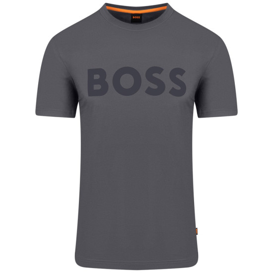 Boss Γκρι T-shirt Thinking C Neck - 50481923