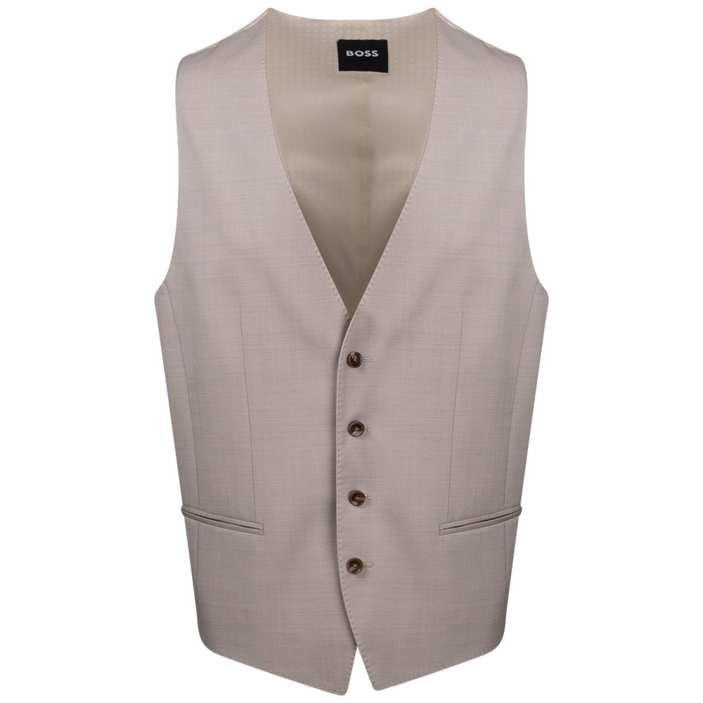 Boss Γιλέκο 100% Virgin wool 50489353 H-Huge-Vest-MM-224 Μπεζ