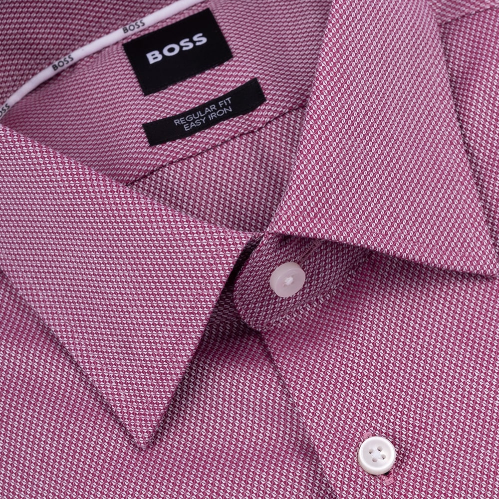 Boss Κόκκινο Πουκάμισο Με Μικροσχέδιο - 50489830