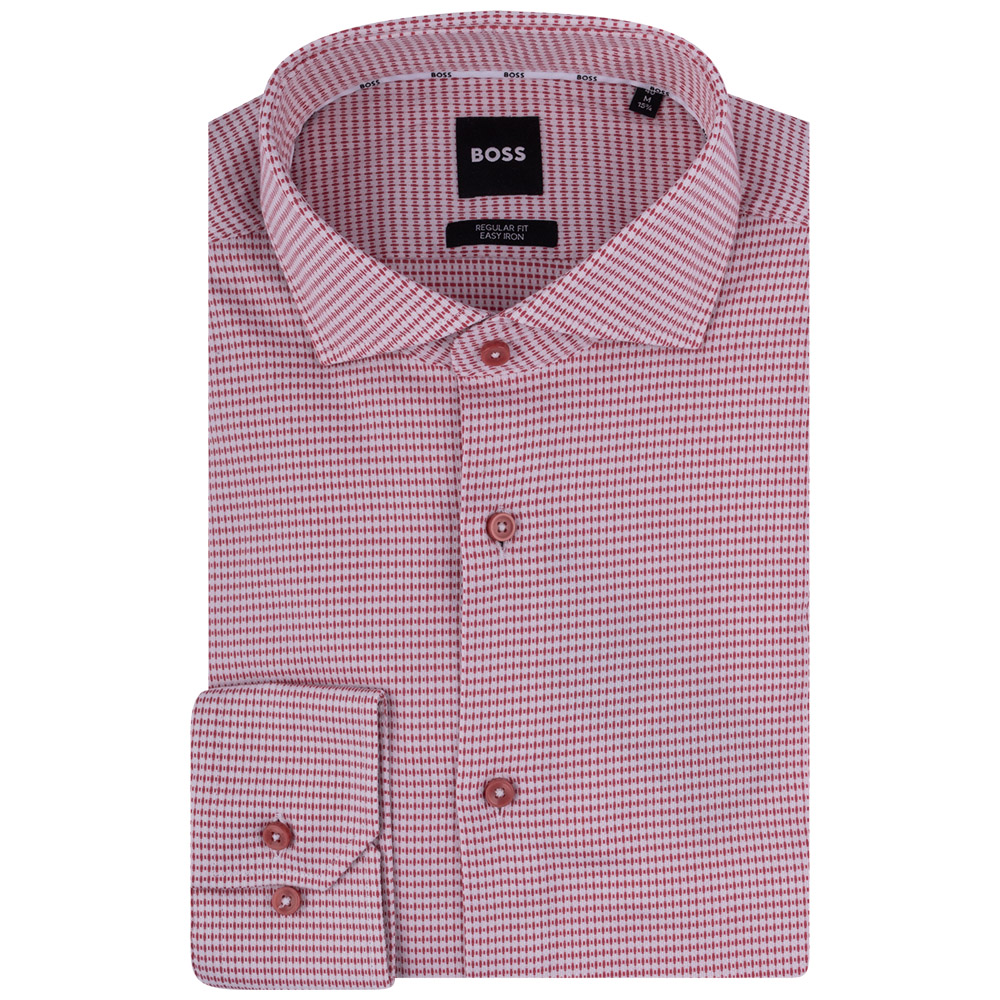 Boss Κόκκινο Πουκάμισο με Μικροσχέδιο - 50490010