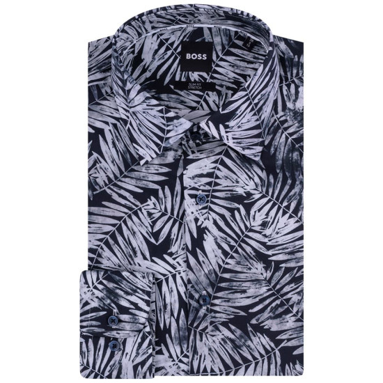 Boss Μπλε Πουκάμισο Floral - 50490034
