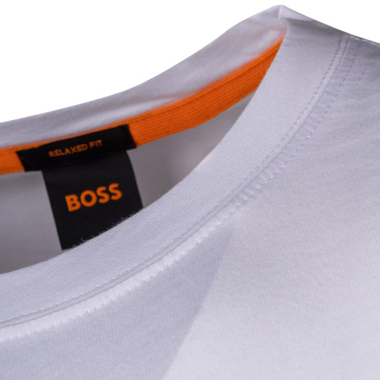 Boss T-shirt O-Neck 100% Cotton TeeMotor 50495741 Λευκό