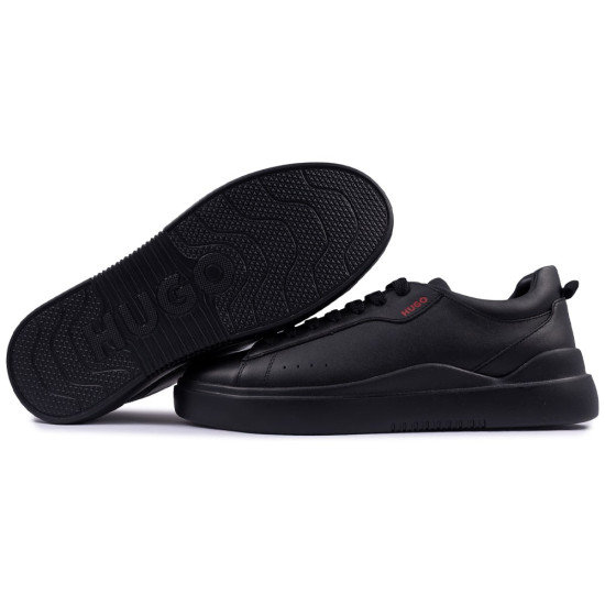 Hugo Μαύρα Sneakers Blake Tenn 100% Leather - 50499261
