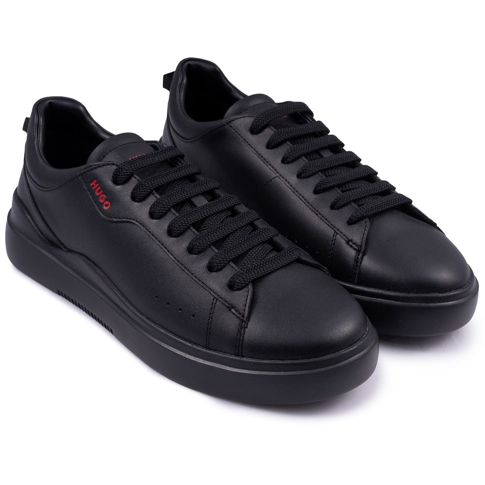 Hugo Μαύρα Sneakers Blake Tenn 100% Leather - 50499261