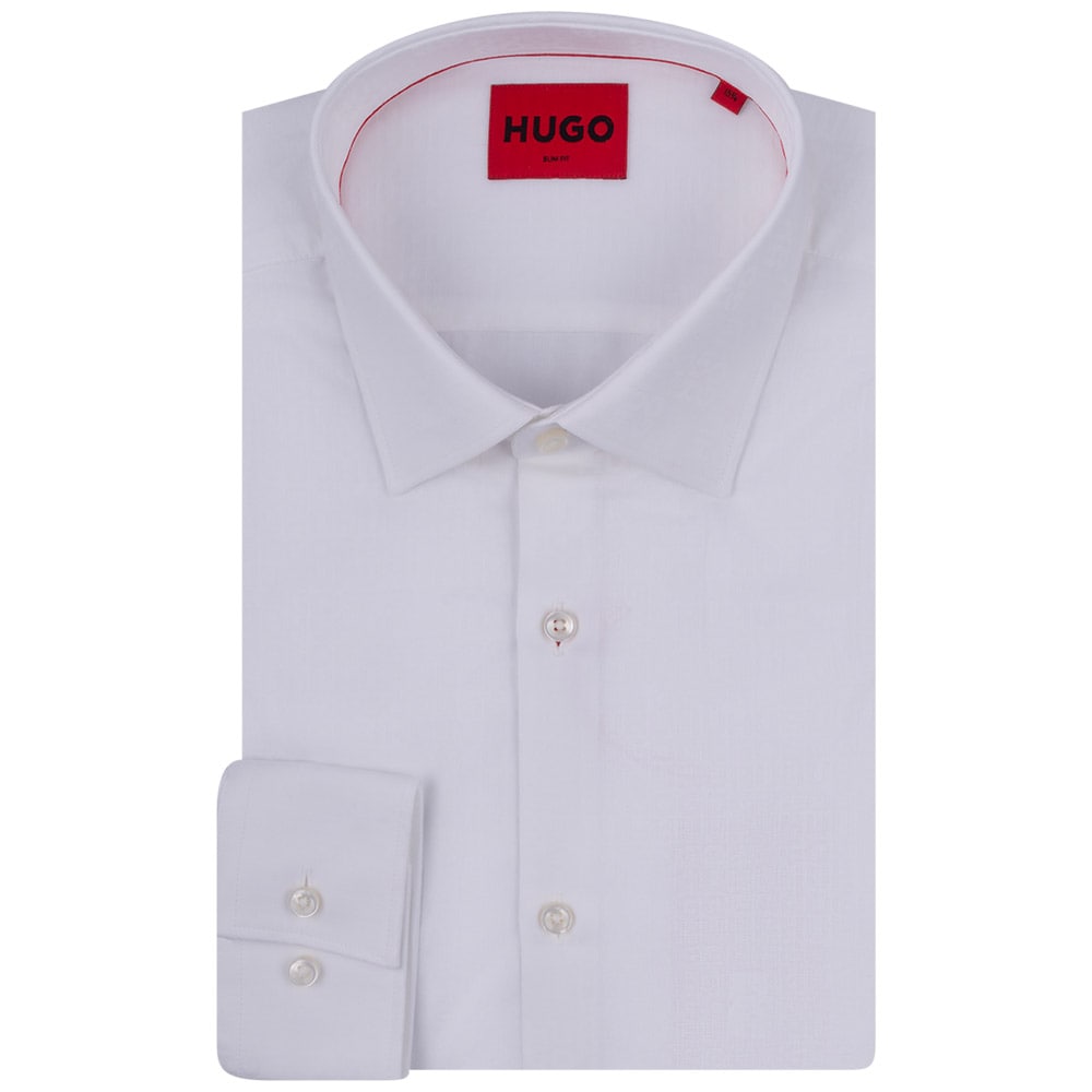 Hugo Λευκό Πουκάμισο Με Σχέδιο Kenno - 50500965