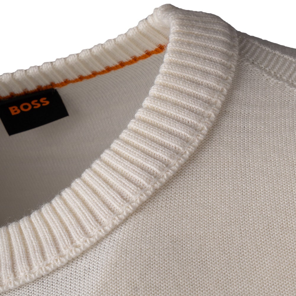 Boss Εκρού Πουλόβερ C Neck - 50501762