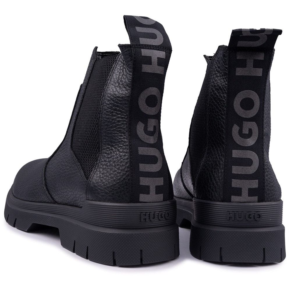 Hugo Μαύρα Chelsea Boots Ryan_Cheb_grlg 100% Leather - 50503869 
