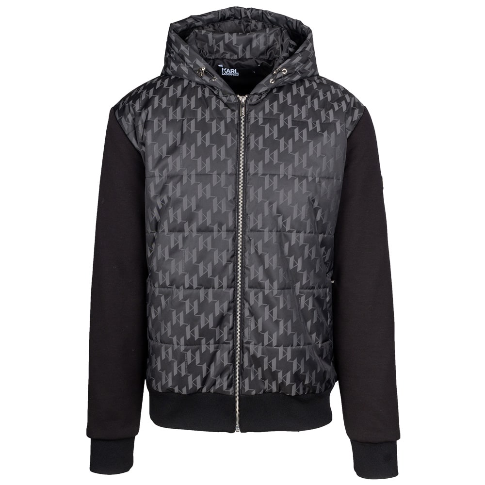 Karl Lagerfeld Μαύρο Bomber Jacket Hoodie - 505061 544529