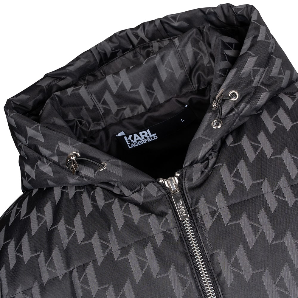 Karl Lagerfeld Μαύρο Bomber Jacket Hoodie - 505061 544529