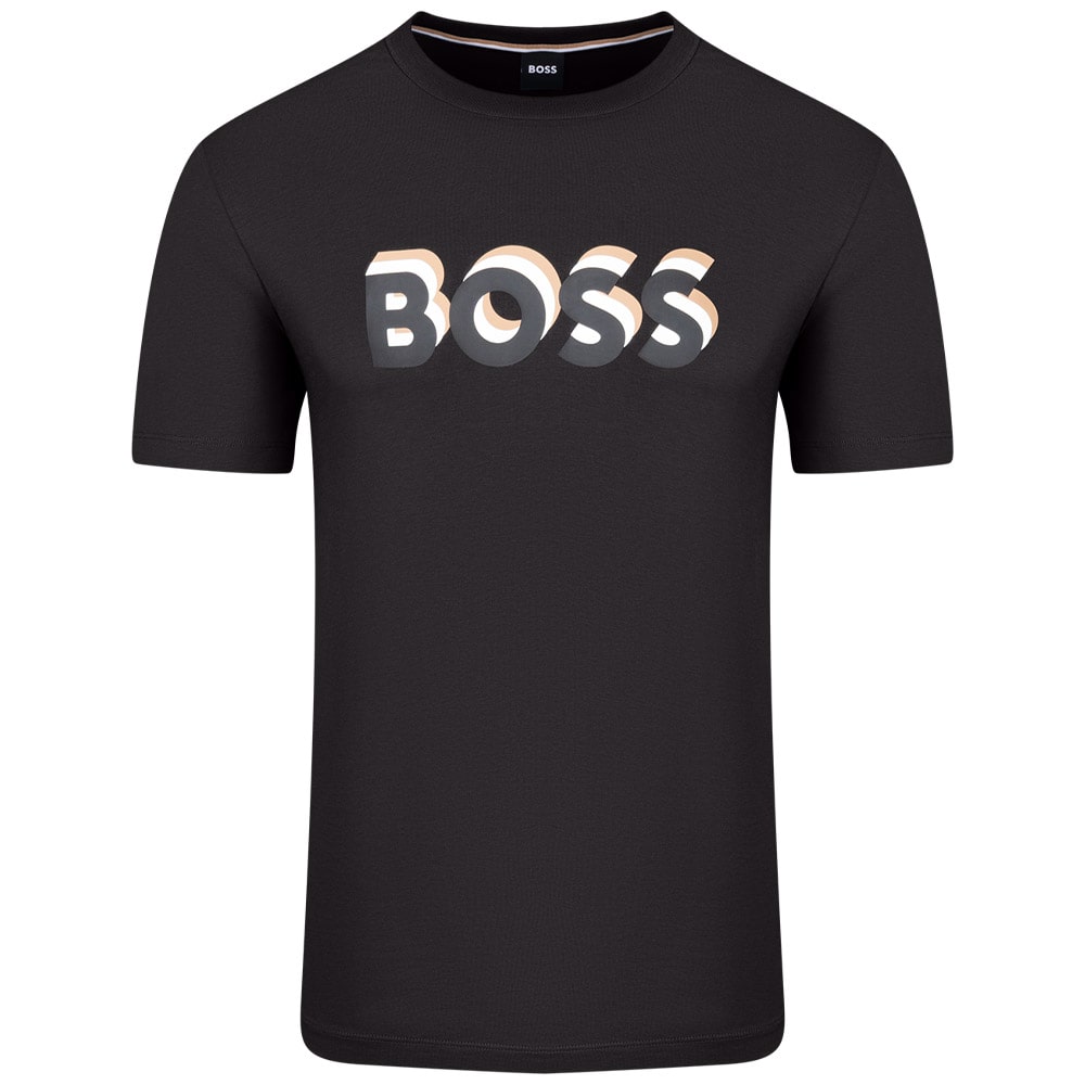 Boss Μαύρο T-shirt Tiburt C Neck - 50506923