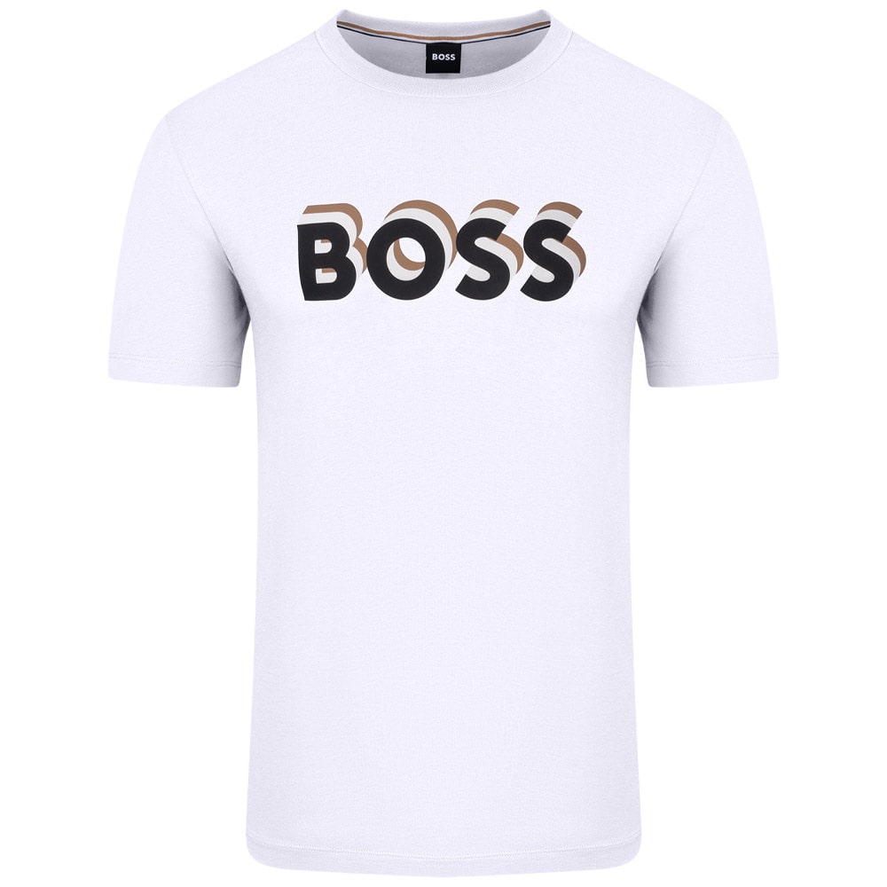 Boss Λευκό T-shirt Tiburt C Neck - 50506923