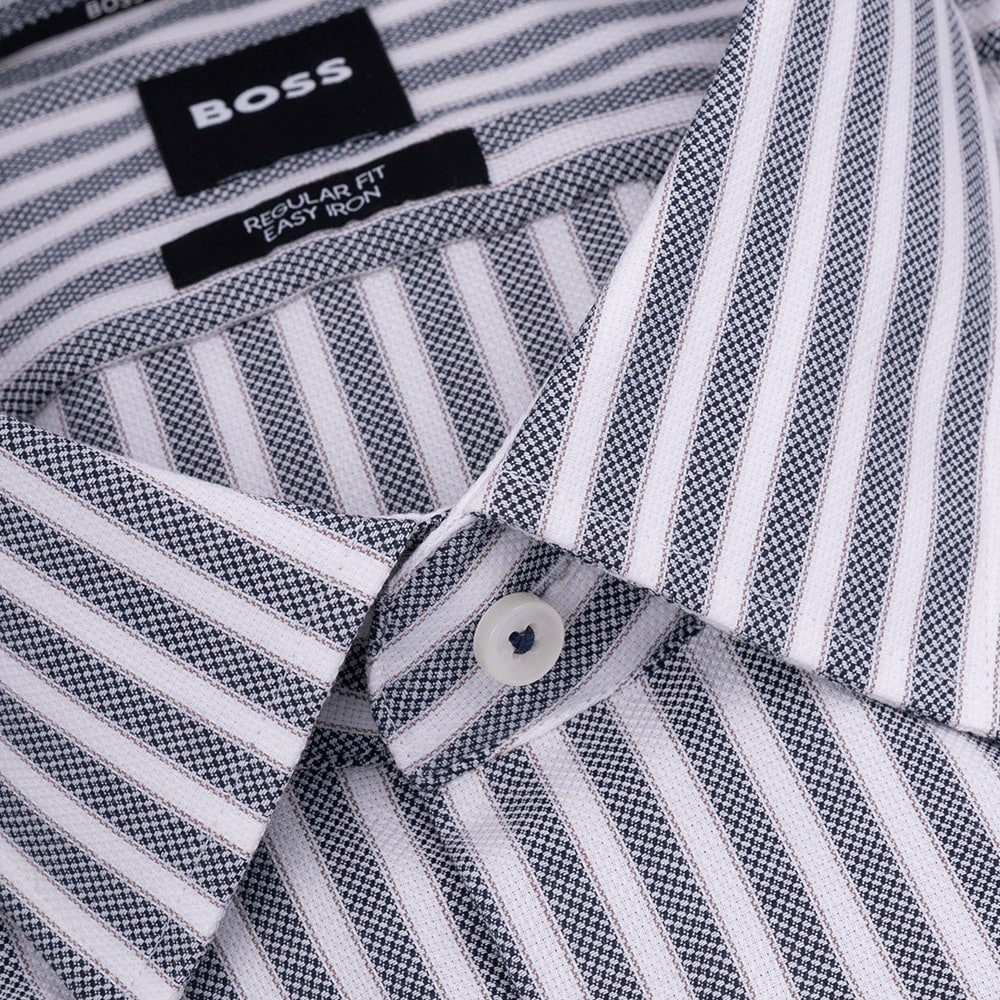 Boss Λευκό Πουκάμισο kent Ριγέ - 50508773