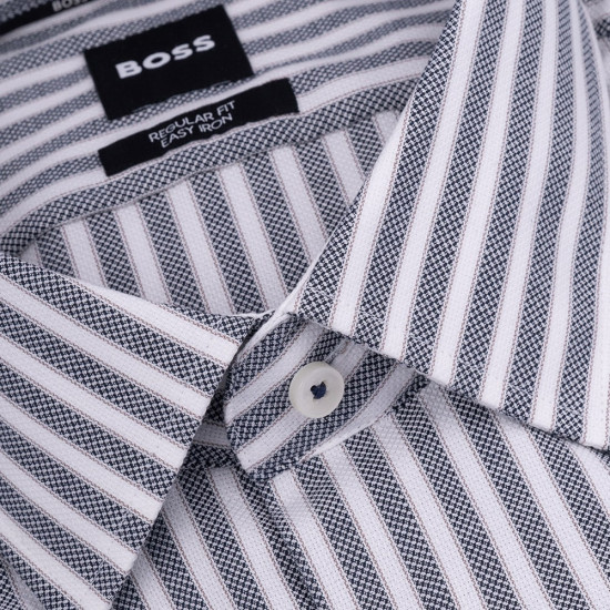 Boss Λευκό Πουκάμισο kent Ριγέ - 50508773