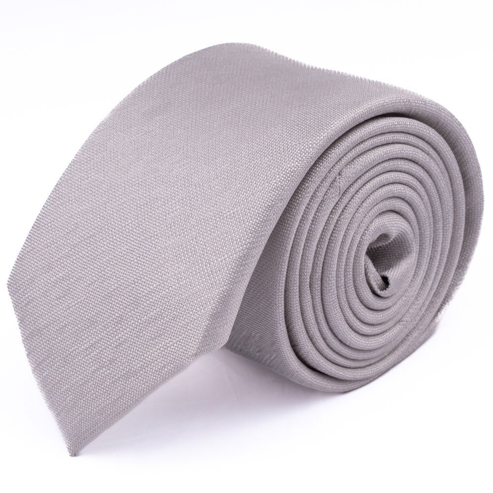 Boss Ασημί Γραβάτα H-TIE 7,5 CM 100% Silk - 50512710
