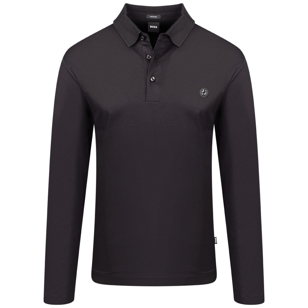 Boss Μαύρο Μακρυμάνικο polo C-Paley - 50523917