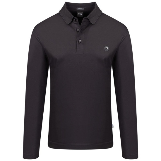 Boss Μαύρο Μακρυμάνικο polo C-Paley - 50523917