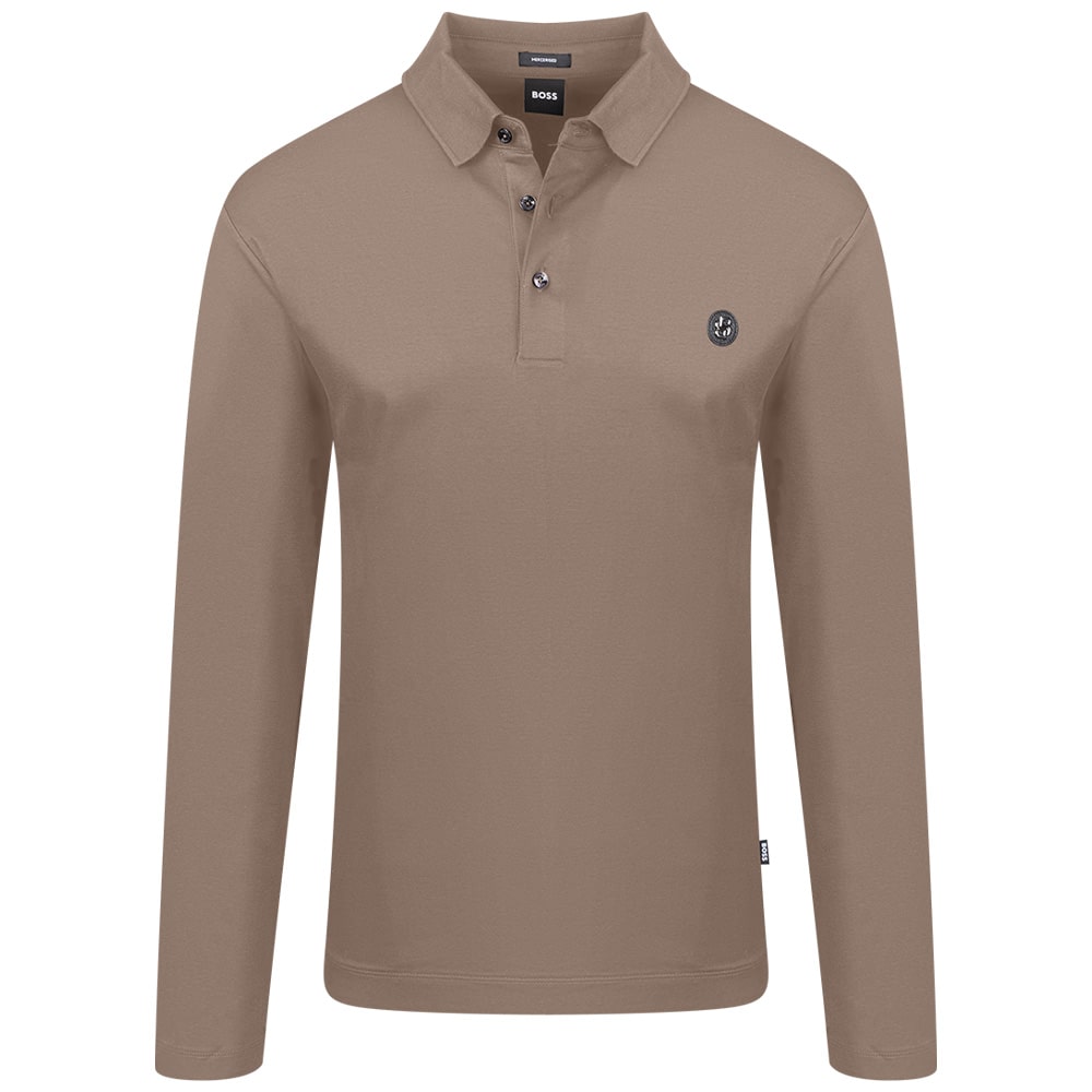 Boss Μπεζ Μακρυμάνικο polo C-Paley - 50523917