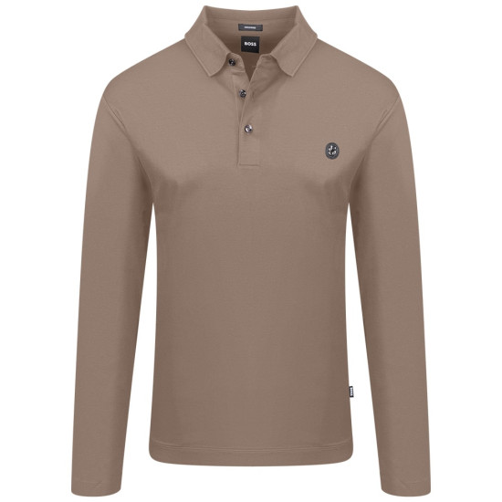Boss Μπεζ Μακρυμάνικο polo C-Paley - 50523917