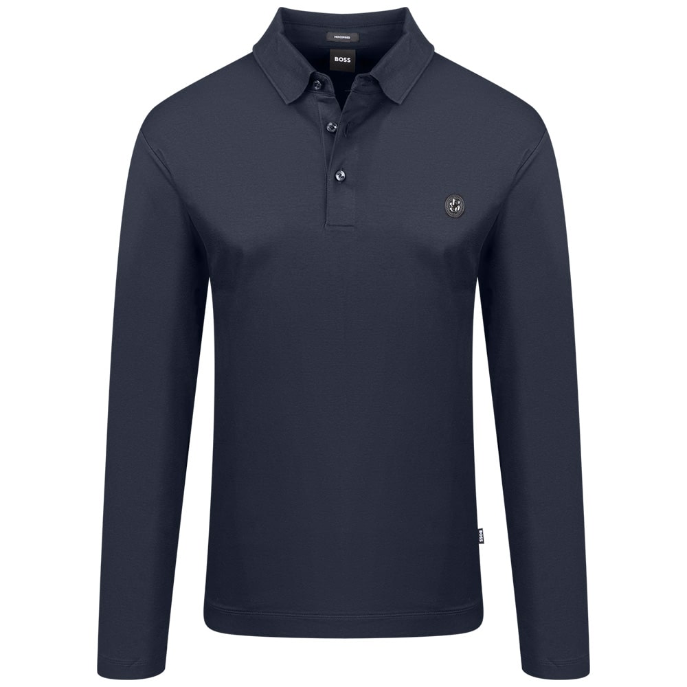Boss Μπλε Μακρυμάνικο polo C-Paley - 50523917