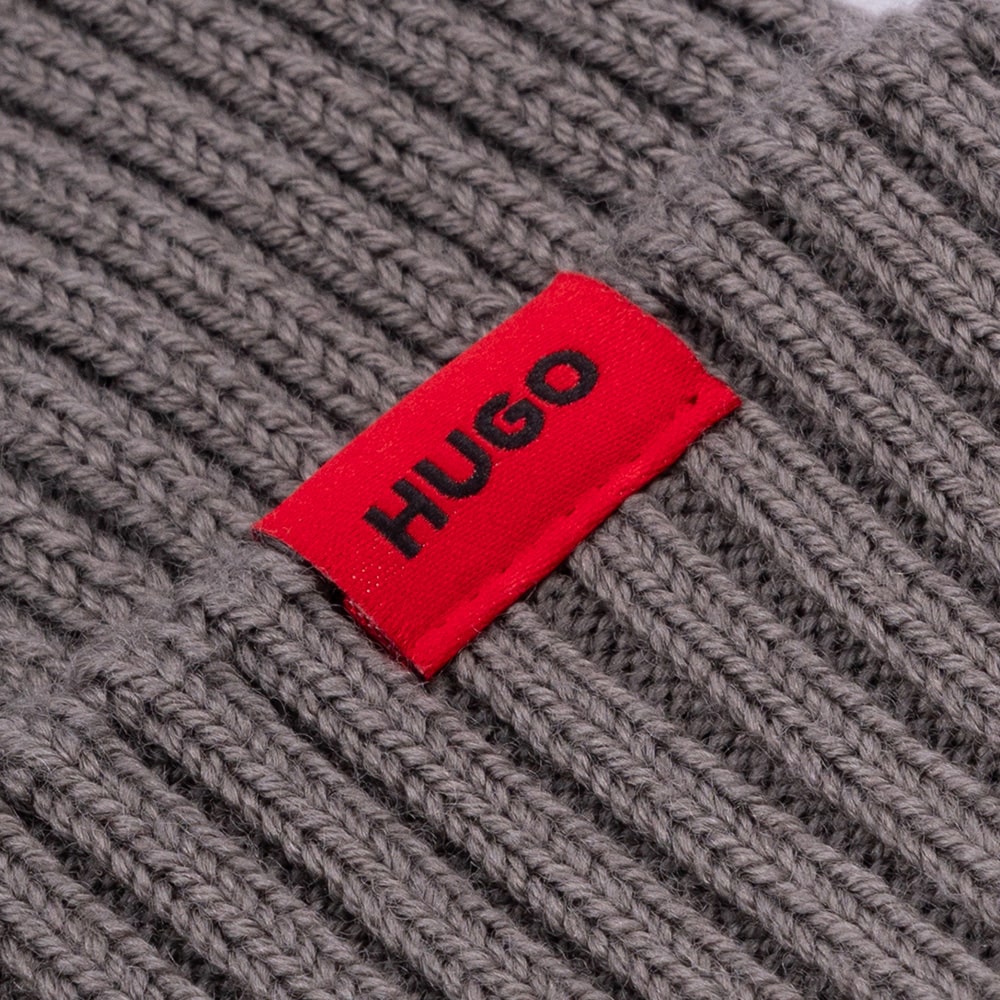 Hugo Γκρι Σκούφος Xola 100% Wool - 50524570