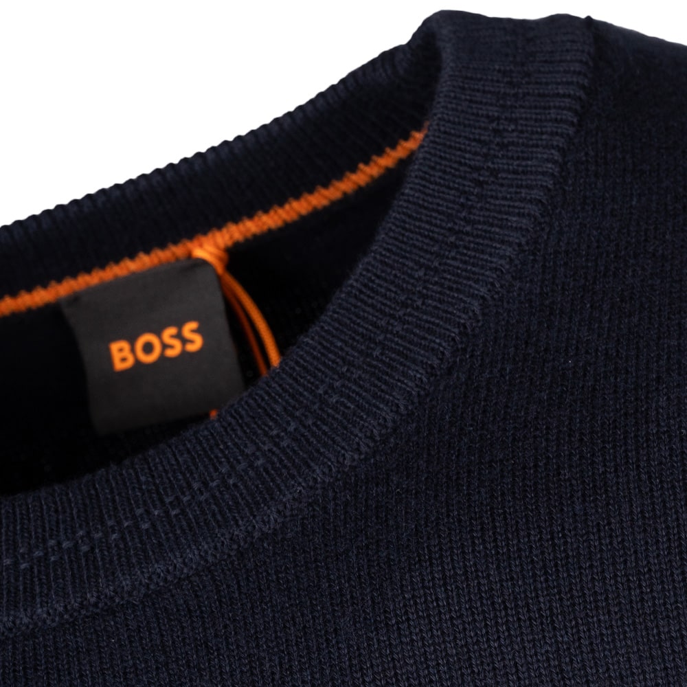Boss Μπλε Σκούρο Πουλόβερ Kanovano C Neck - 50527583