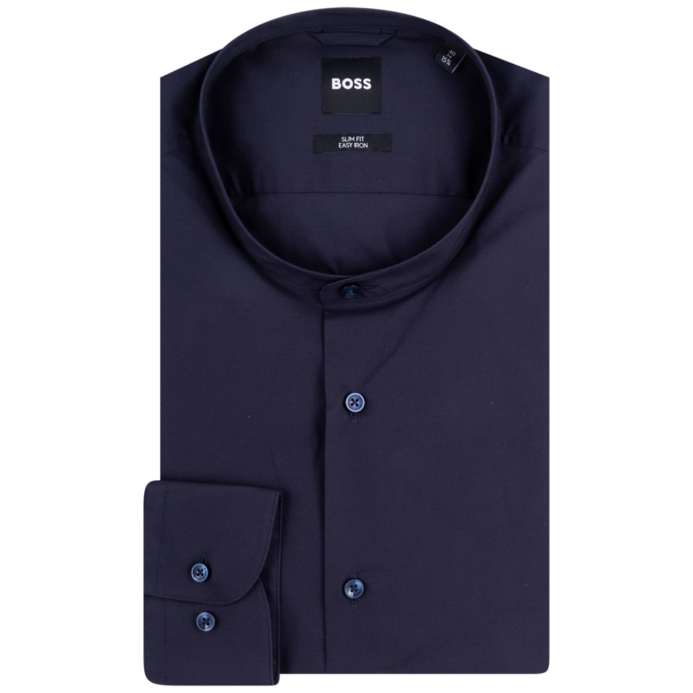 Boss Μπλε Σκούρο Πουκάμισο H-HANK Mao - 50532882