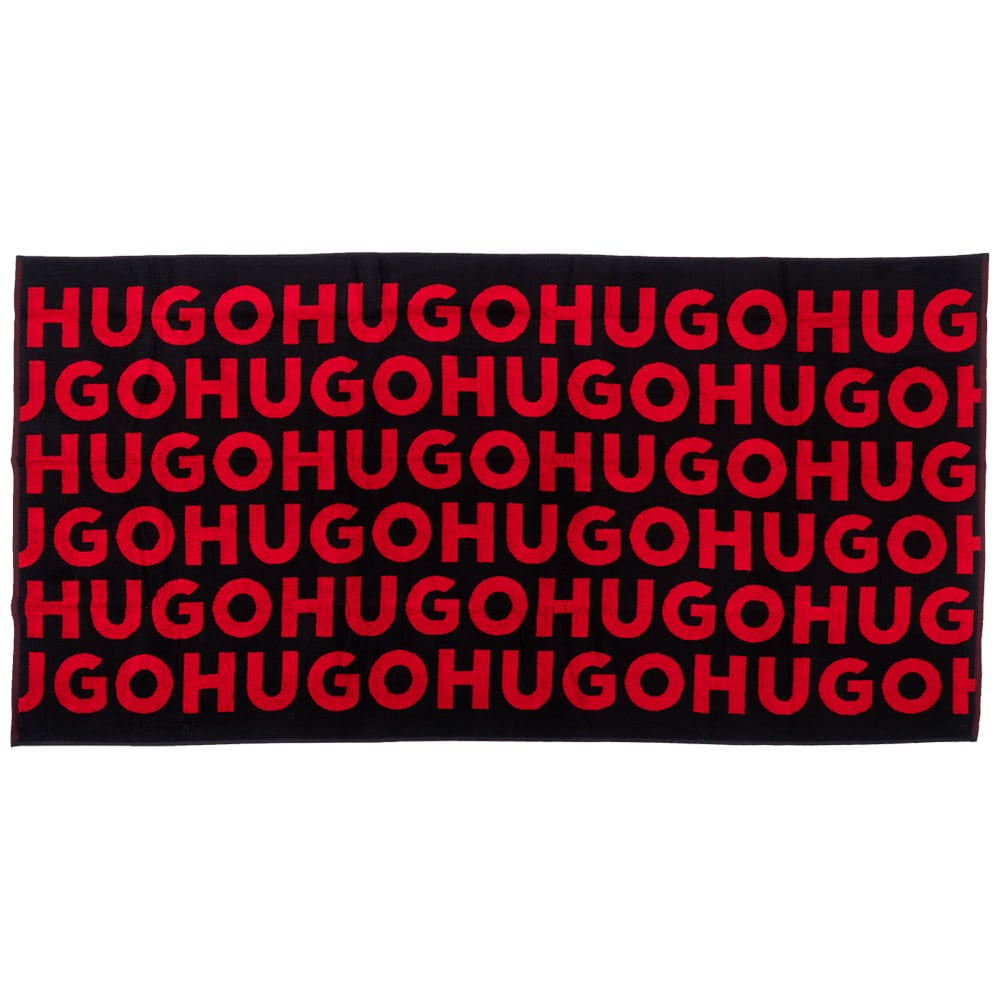 Hugo Μαύρη Πετσέτα MONOGRAM - 50539992
