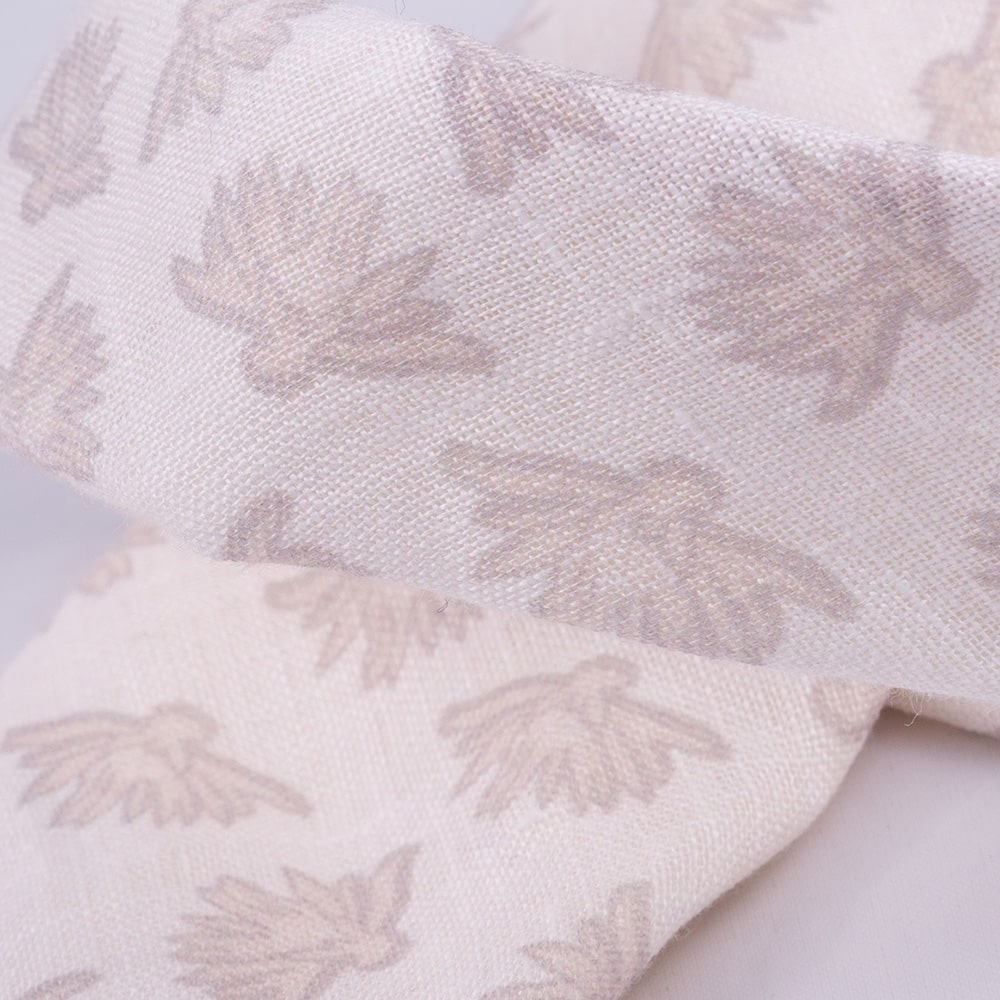Boss Εκρού Γραβάτα 7.5 Cm 100% Linen - 50540010