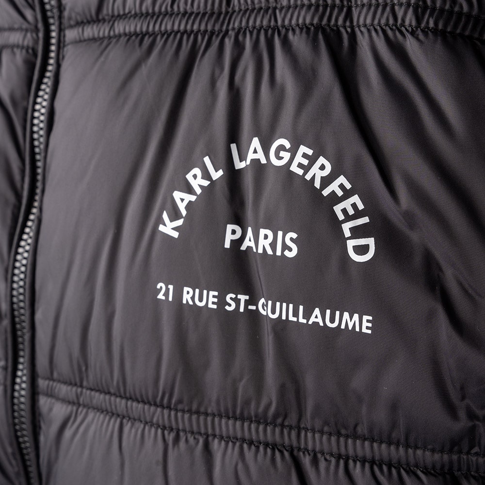 Karl Lagerfeld Μαύρο/Λευκό Αμάνικο Μπουφάν - 505401 531591 