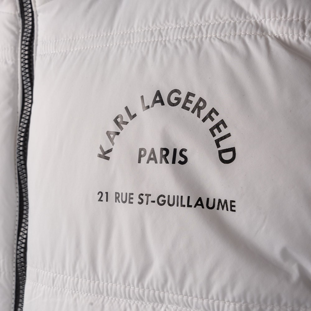 Karl Lagerfeld Μαύρο/Λευκό Αμάνικο Μπουφάν - 505401 531591 