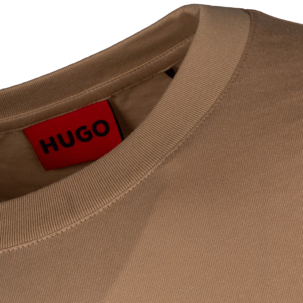 Hugo Μπεζ T-shirt C Neck Deterni - 50544496