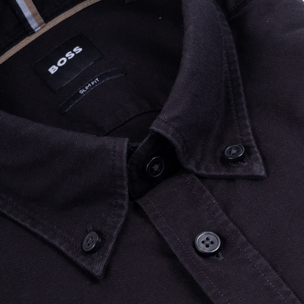 Boss Μαύρο Πουκάμισο Button Down - 50544917