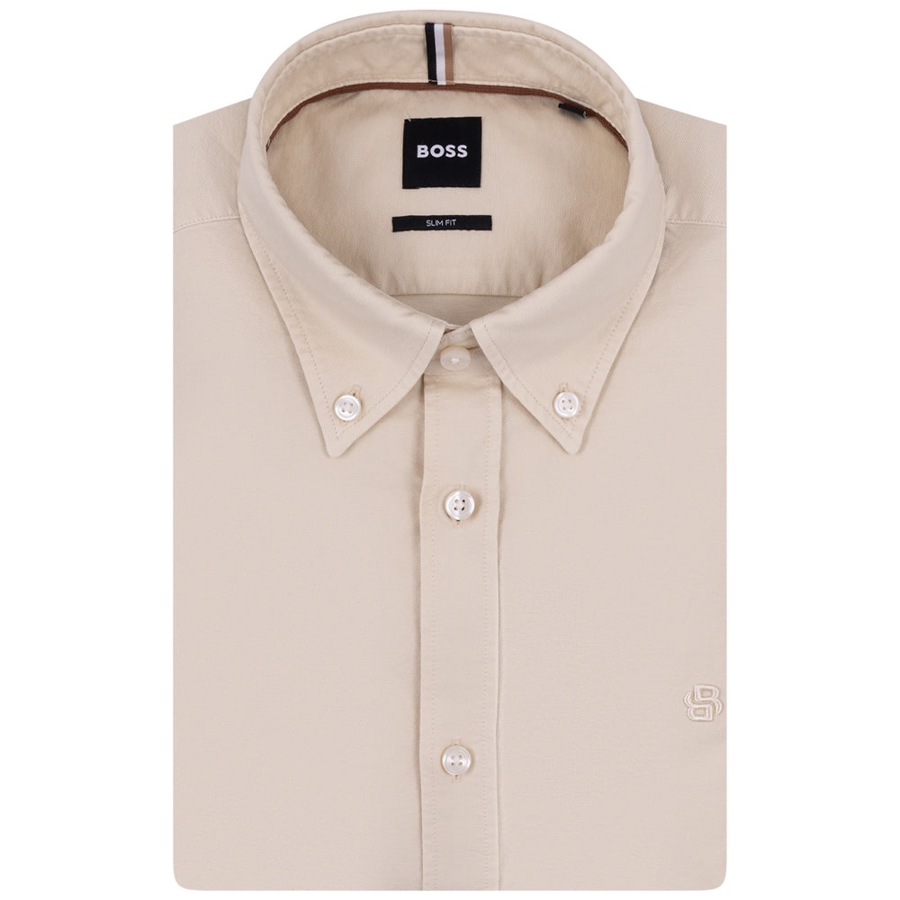 Boss Μπεζ Πουκάμισο Button Down - 50544917