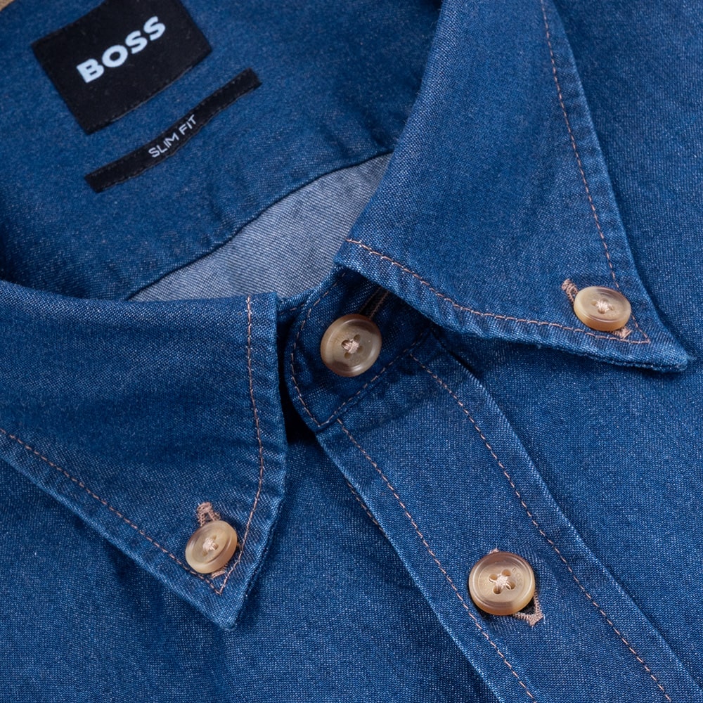 Boss Μπλε Πουκάμισο Denim Roan - 50545232