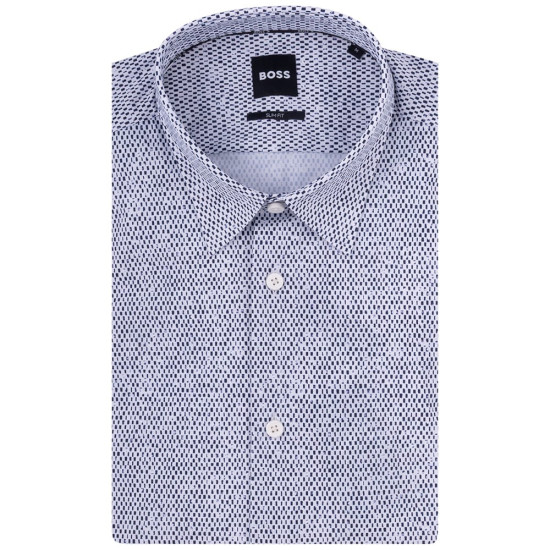 Boss Λευκό/Μπλε Πουκάμισο Με Σχέδιο kent - 50545269