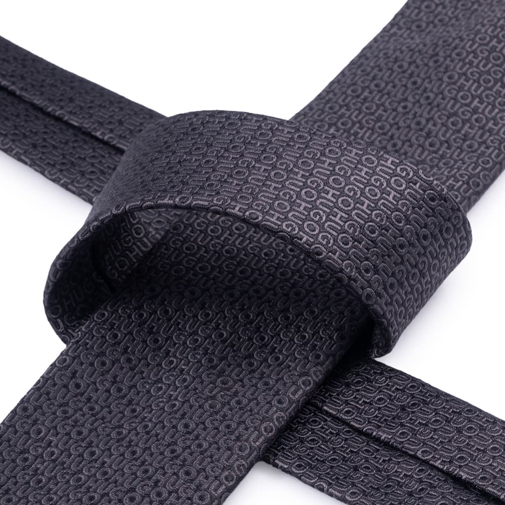Hugo Μαύρη Γραβάτα 6 cm 100% Silk - 50545801