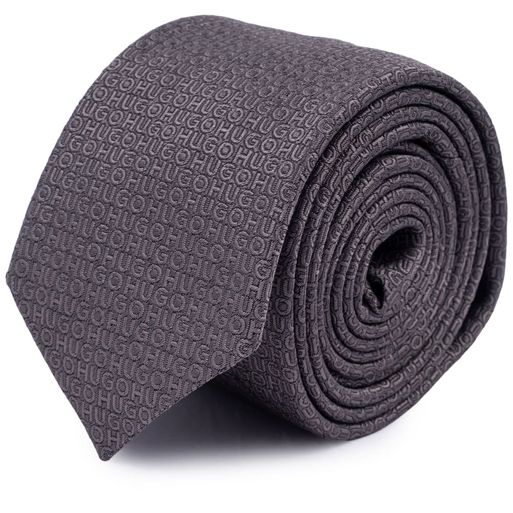 Hugo Γκρι Γραβάτα 6 cm 100% Silk - 50545801