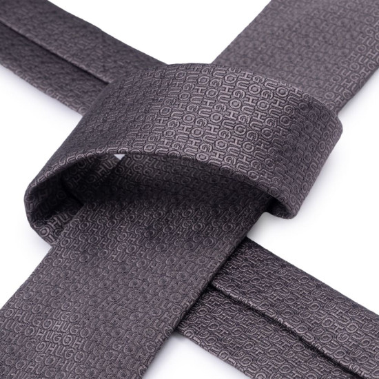 Hugo Γκρι Γραβάτα 6 cm 100% Silk - 50545801