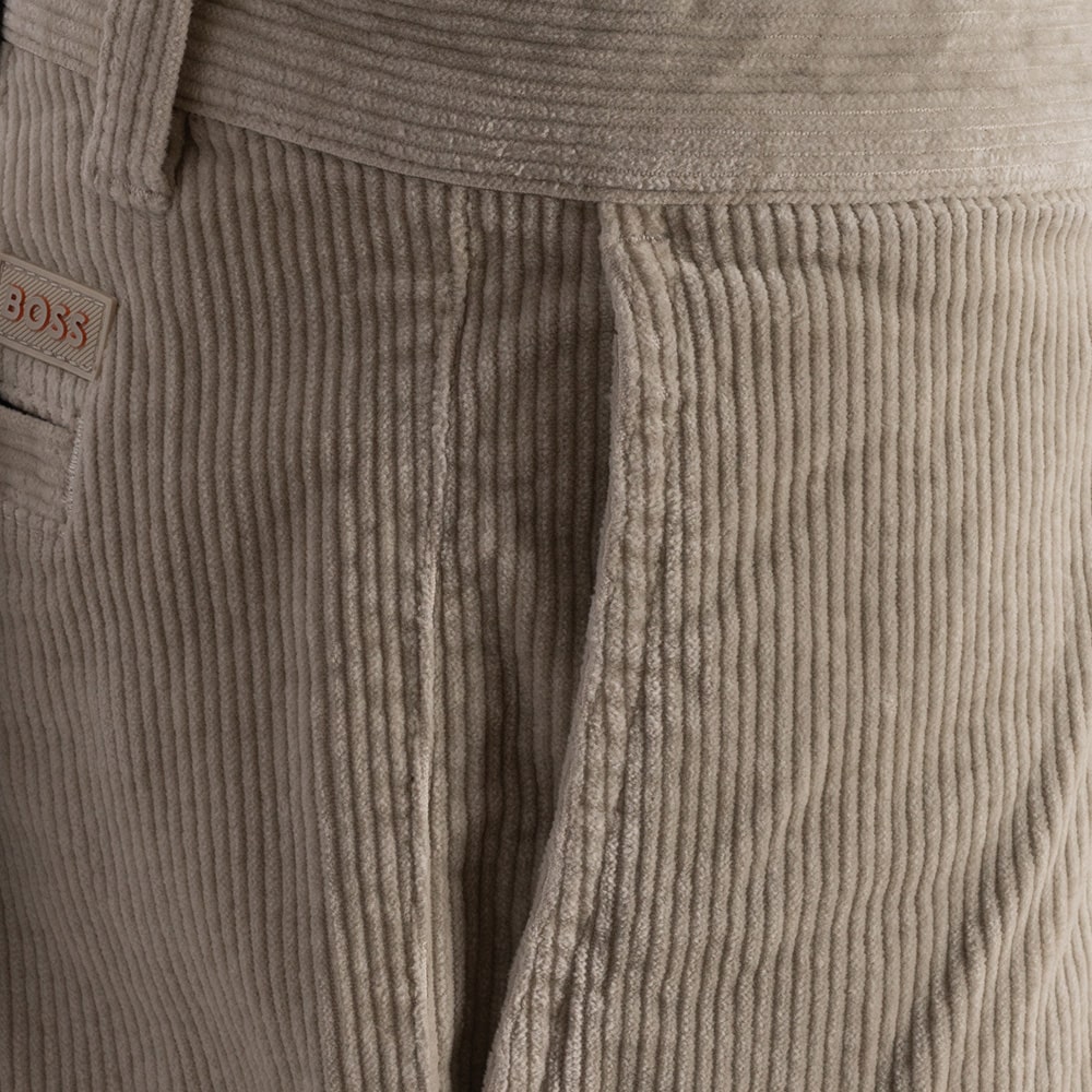 Boss Εκρού Παντελόνι Chino Κοτλέ - 50547076