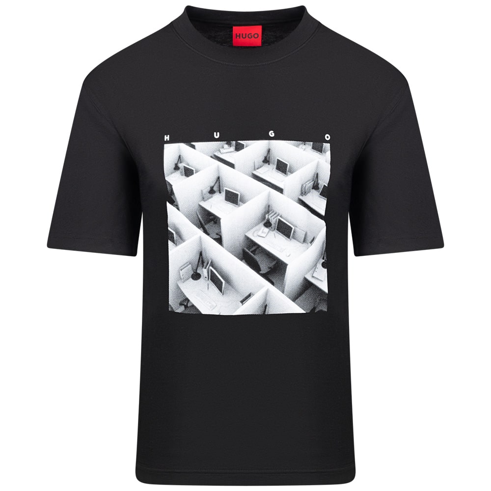 Hugo Μαύρο T-shirt C Neck - 50553330