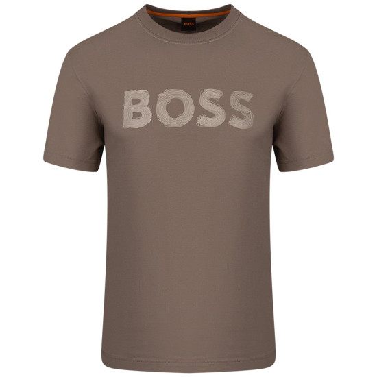 Boss Μπεζ T-shirt C Neck Frozen - 50554616