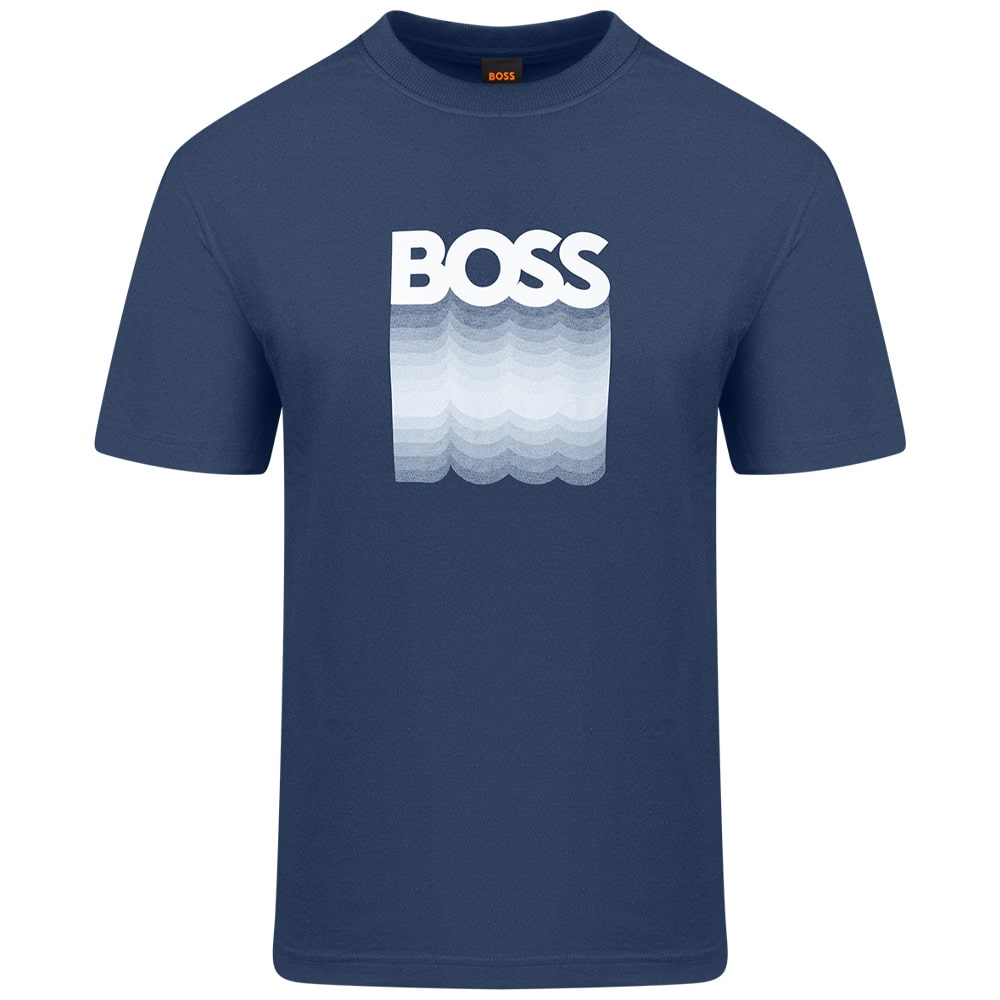 Boss Μπλε T-shirt C Neck - 50556009